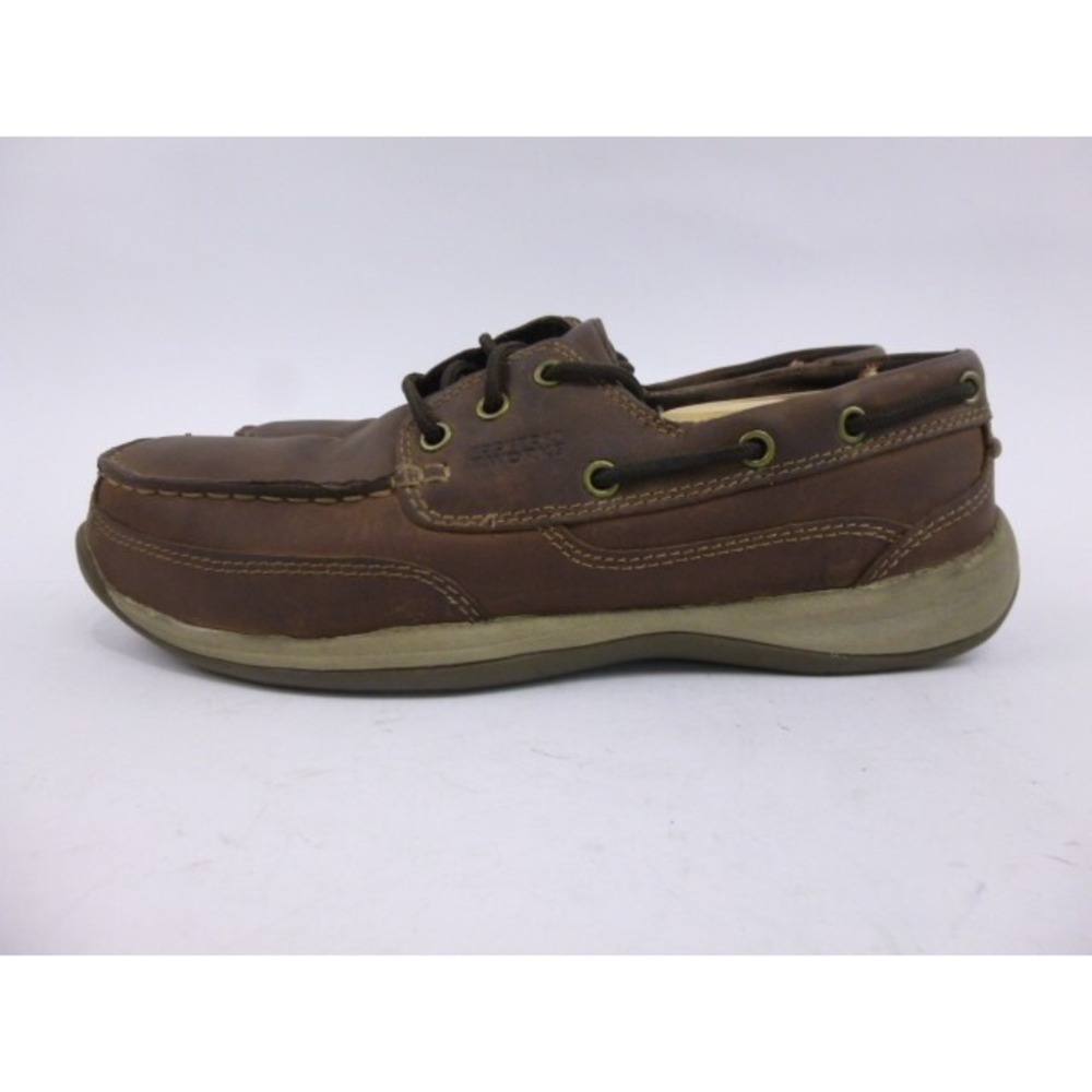 Rockport Works Boat Shoes Mens Size 9 Wide Steel Toe Brown Leather 3 Eye‎ RK6736